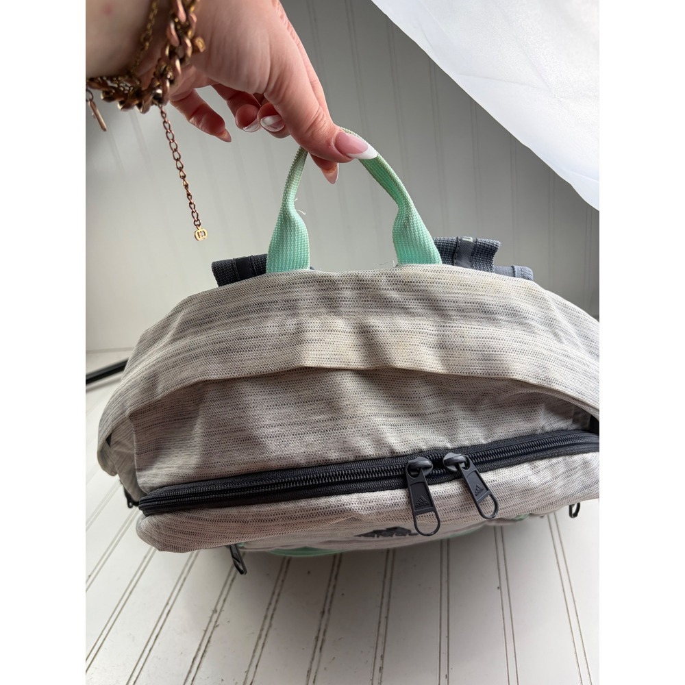 Adidas Gray Prime Multi-Pocket School Travel Multi Compartment Backpack Unisex - Picture 6 of 12
